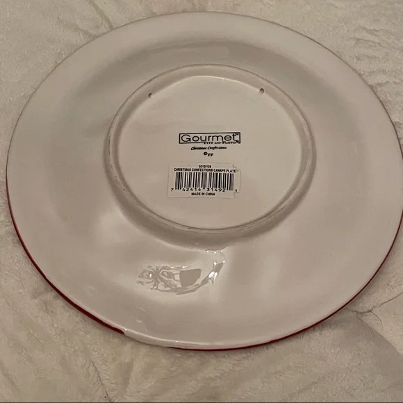 Gourmet Fitz & Floyd Christmas Confections 9” canapé Santa Claus plate - Picture 9 of 10